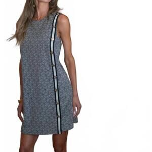 NEW EMILY MCCARTHY tory tunic mini dress in black tonal monogram